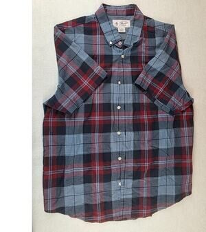 The Original Penguin Plaid Button Down Short Sleeve Size XL